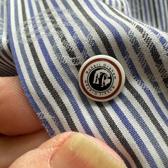 Robert Graham Men’s Long Sleeve Button Down Shirt Size 41/16 - Picture 6 of 9